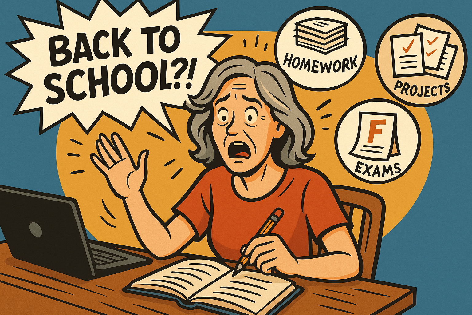 cartoon image of back to school anxiety