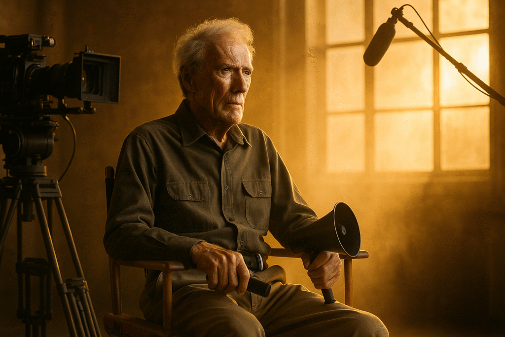 Clint Eastwood directing on set