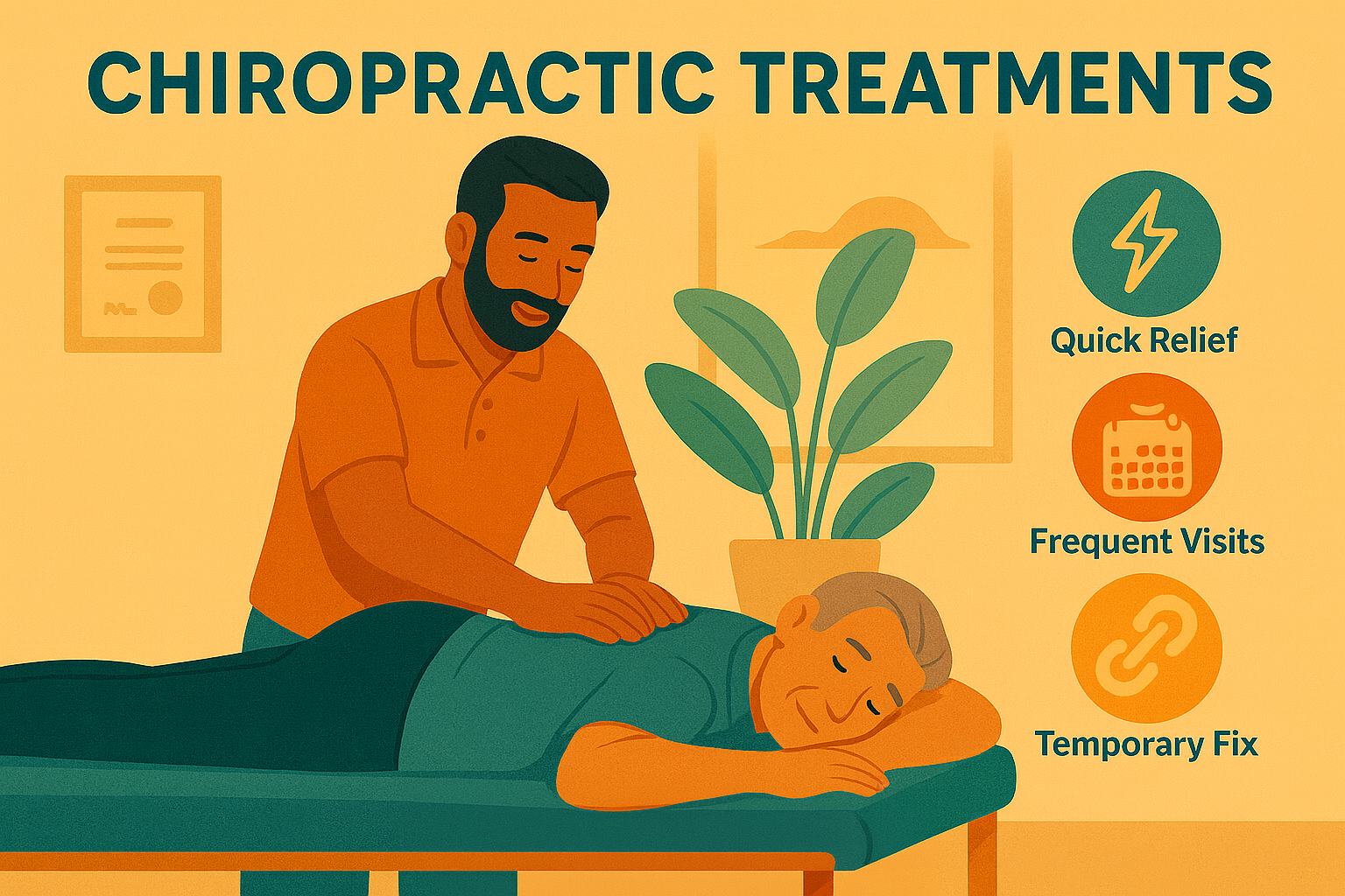 Illustration of a chiropractic treatment