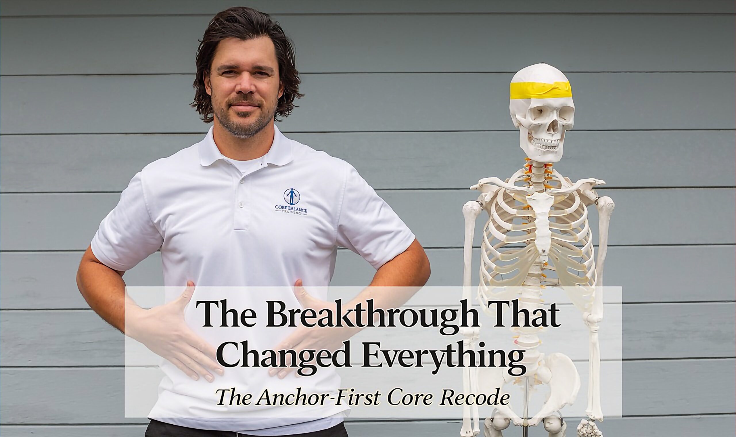 Dr Ryan with skeleton - the breakthrough that changed everything