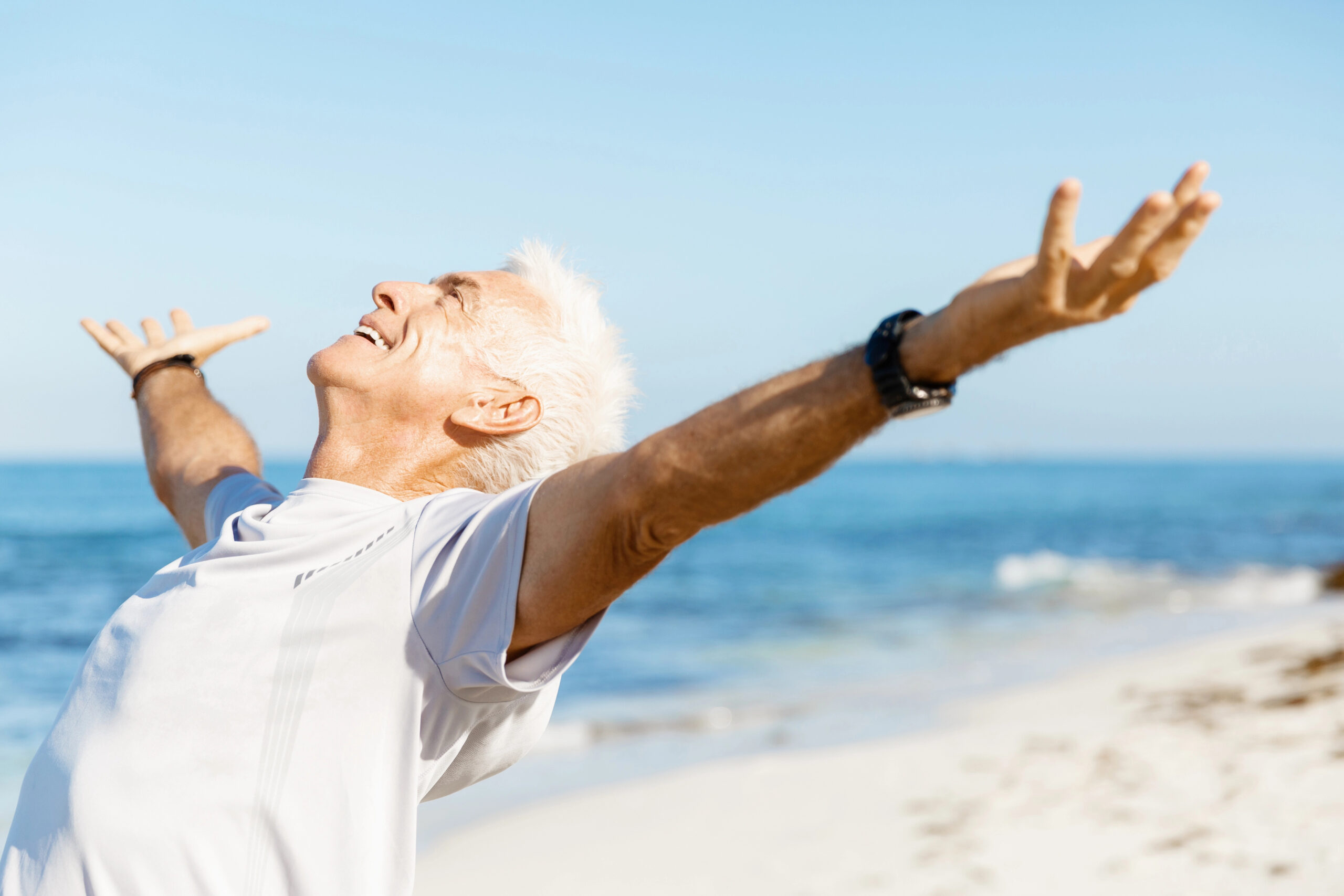 Happy Senior Man Feeling Great After HIIT Fitness Workout