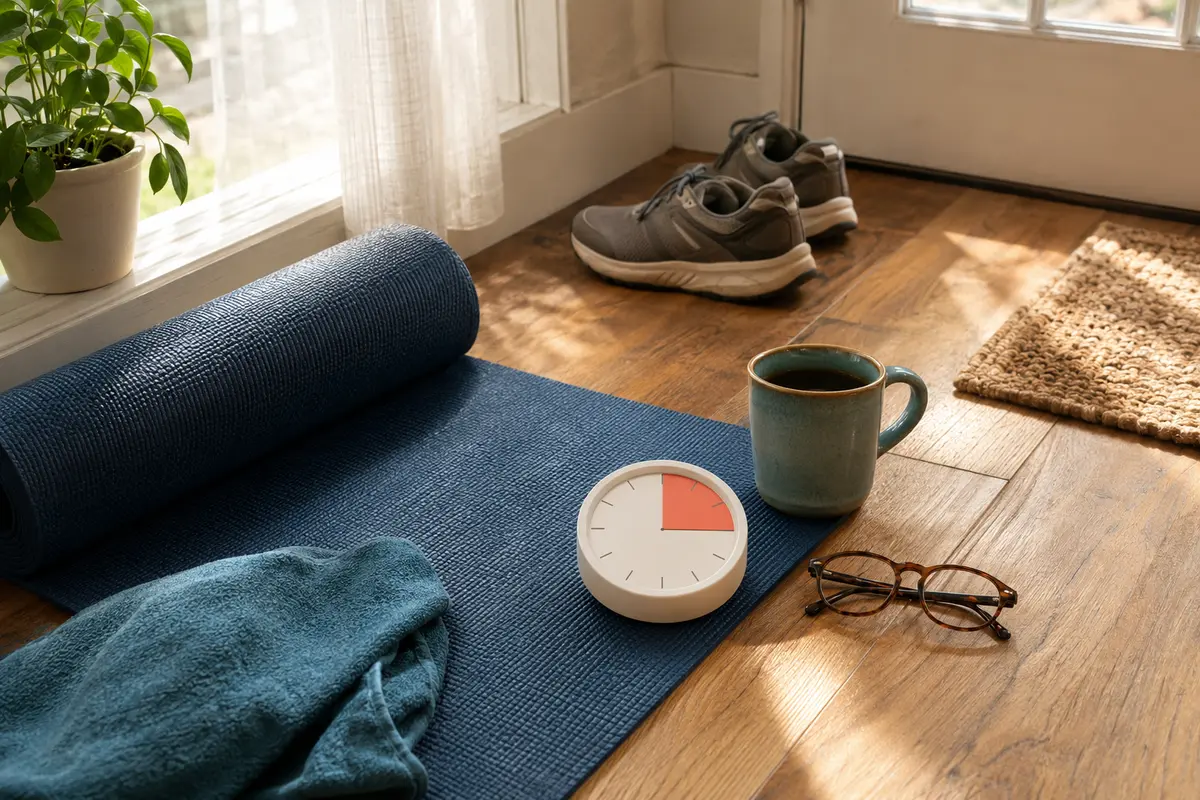 Fifteen-minute at-home movement routine designed to fit into everyday life