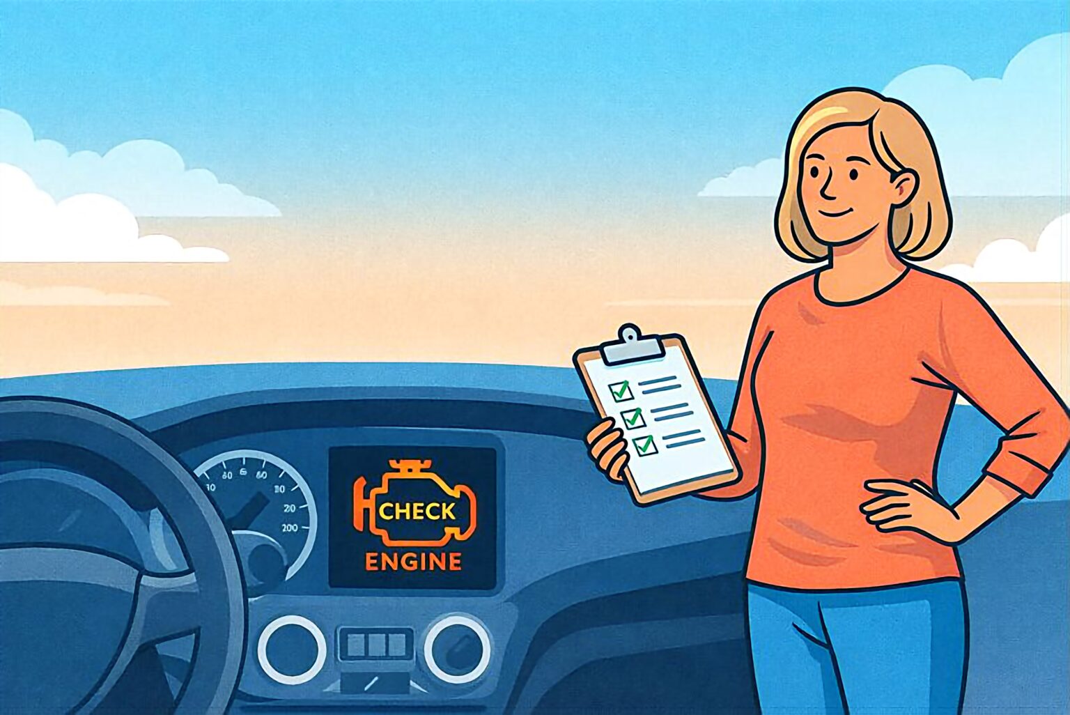 Health Screenings after 50: The Simple and Practical Checklist That Keeps You in Charge middle aged woman with checklist on clip board and ENGINE representing Health screenings after 50