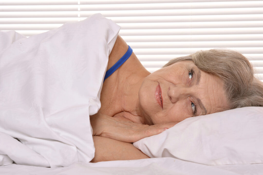 Mature woman having trouble with sleep after 50