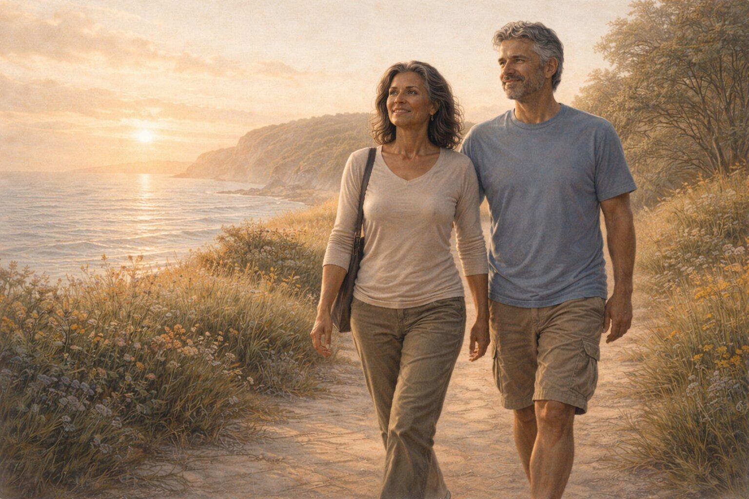 SPINE SURGERY CANCELED & BACK PAIN GONE: The Simple 15 Minute Daily Routine that Changed Nick’s Life mature couple walking together without back pain